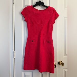 Lilly Pulitzer Coco Island Coral Pink Textured Knit Stretchy Mini Dress Size XS